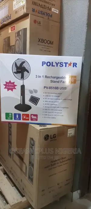 High Quality 16inches Polystar Rechargeable Fan