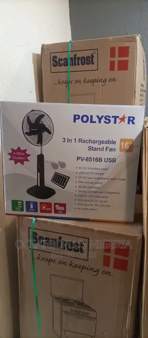 Polystar 16 Inches Rechargeable Fan