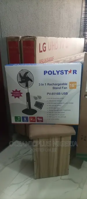 Remote Control Polystar 16inches Rechargeable Fan