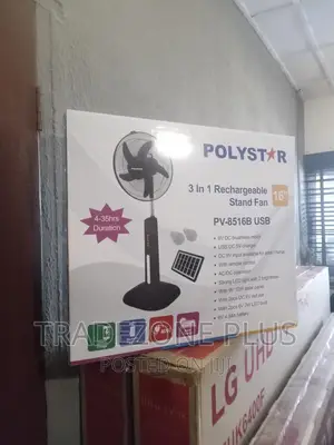 Polystar Rechargeable 16'' Standing Fan.Pv8516b