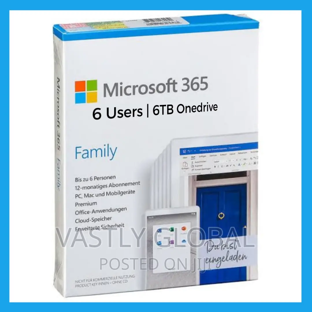 Microsoft 365 Family - 6 Users | 6tb Onedrive
