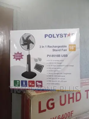 Polystar Rechargeable Standing Fan Pv8516b [16'']