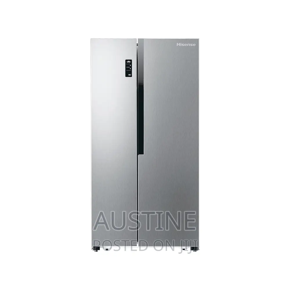 Brand New Hisense Side-Side 519L Refrigerator>Extenal>Silver