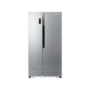 Brand New Hisense Side-Side 519L Refrigerator>Extenal>Silver