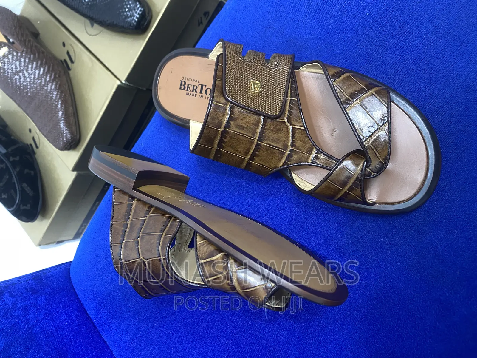 Original Italian Bertozi Leather Slipers