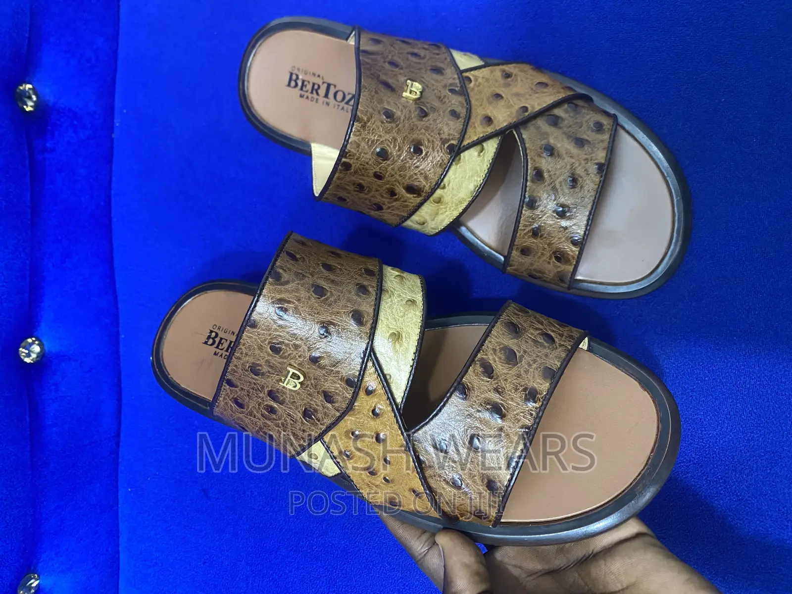 Original Italian Bertozi Leather Slipers