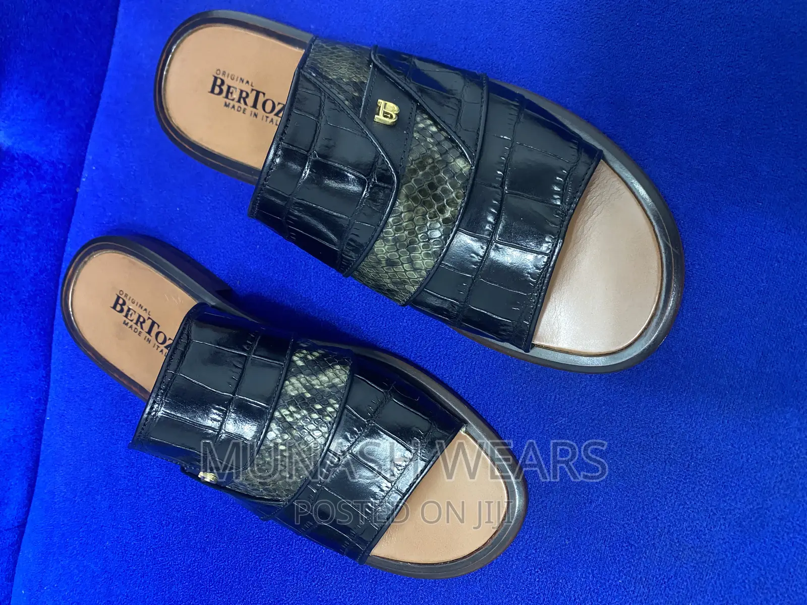 Original Italian Bertozi Leather Slipers