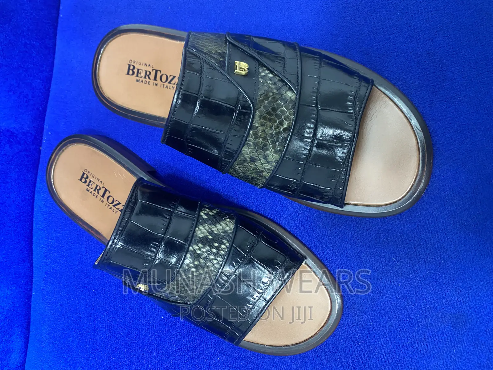 Original Italian Bertozi Leather Slipers