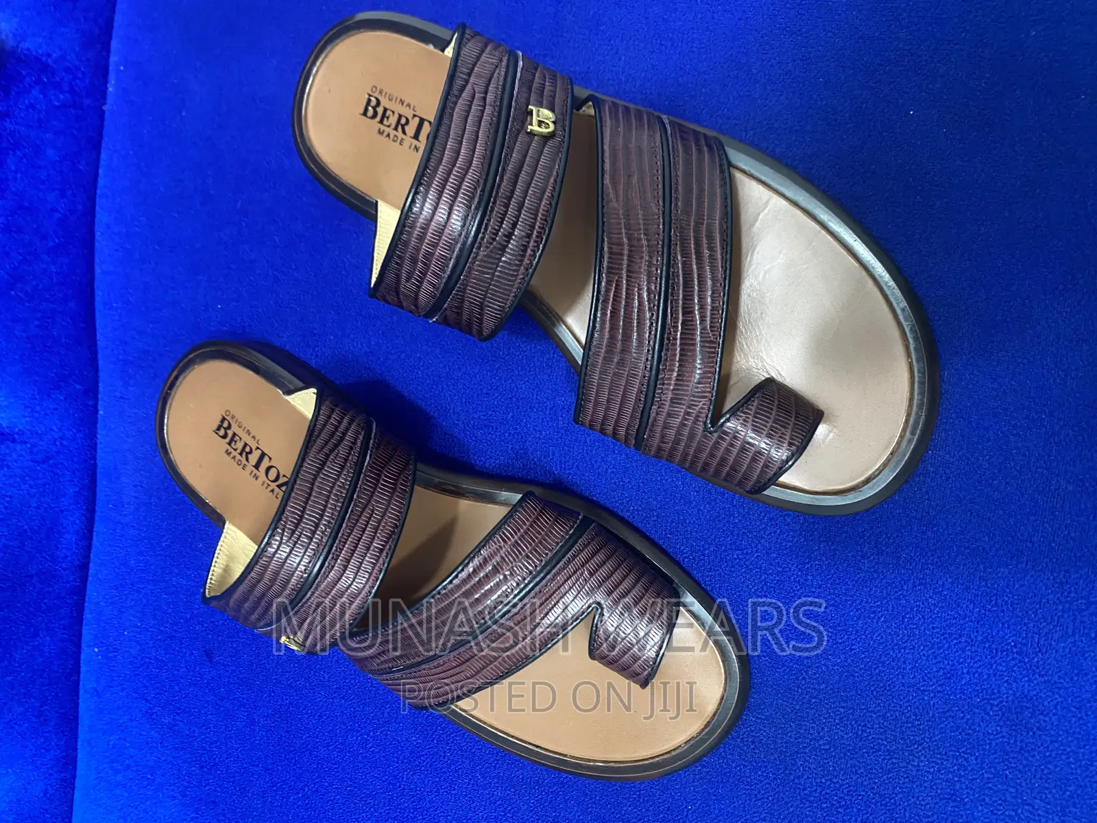 Original Italian Bertozi Leather Slipers