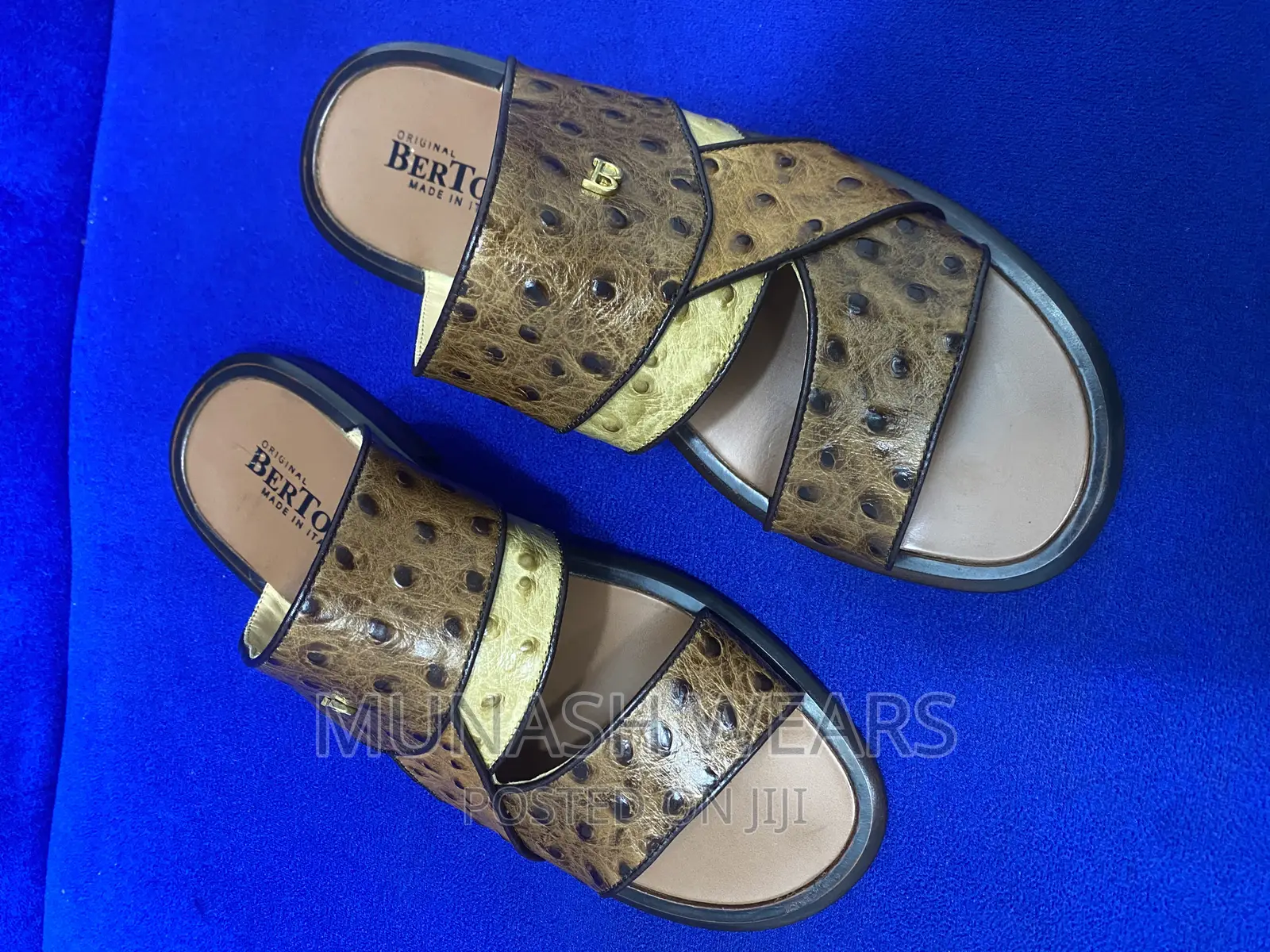 Original Italian Bertozi Leather Slipers