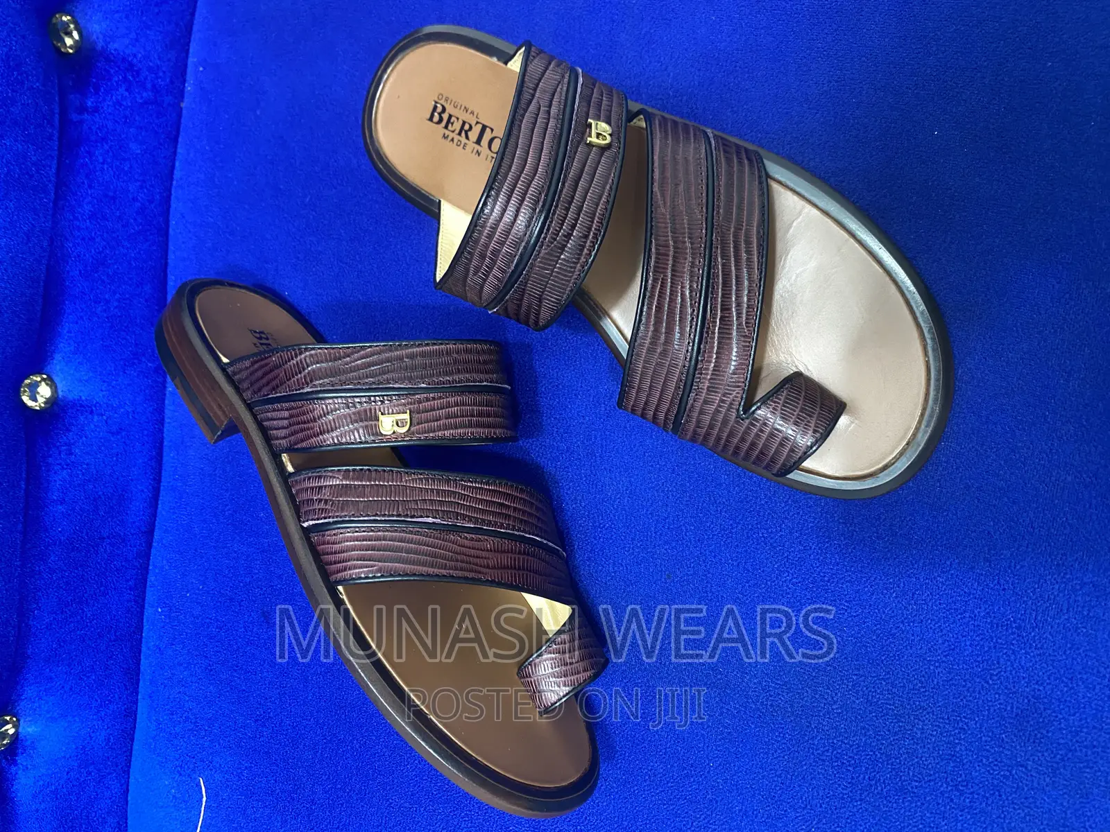 Original Italian Bertozi Leather Slipers