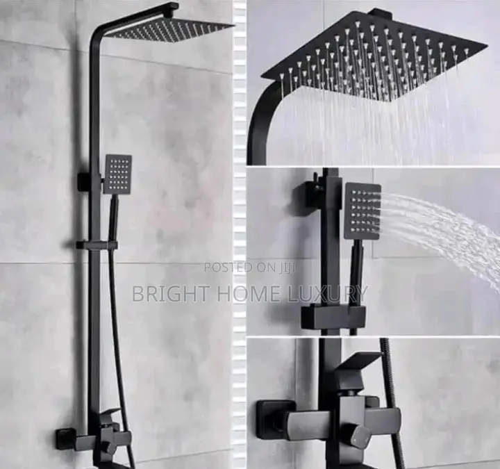 Black Complete Bathroom Shower System Shower Set