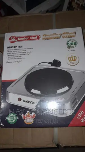 Senior Chef Electric Single Hot Plate-1500w-Brand New