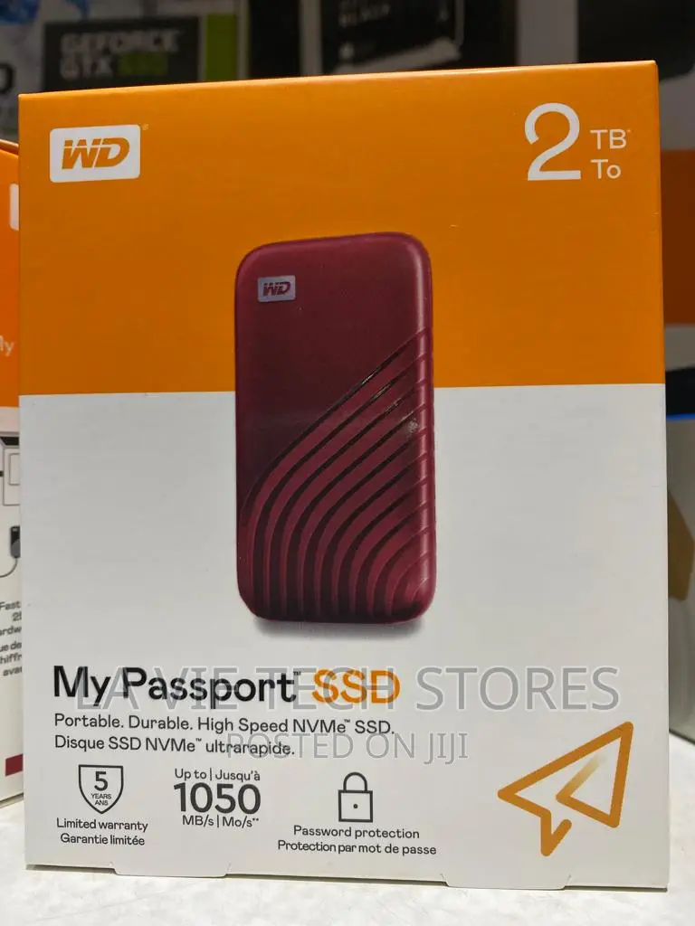 Wd 2tb My Passport SSD Usb 3.2 Gen 2 Type-C Portable SSD