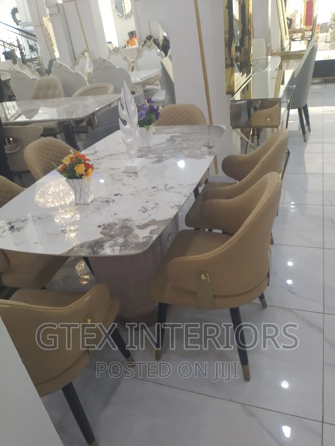 Luxury Marble Dinning Table Set