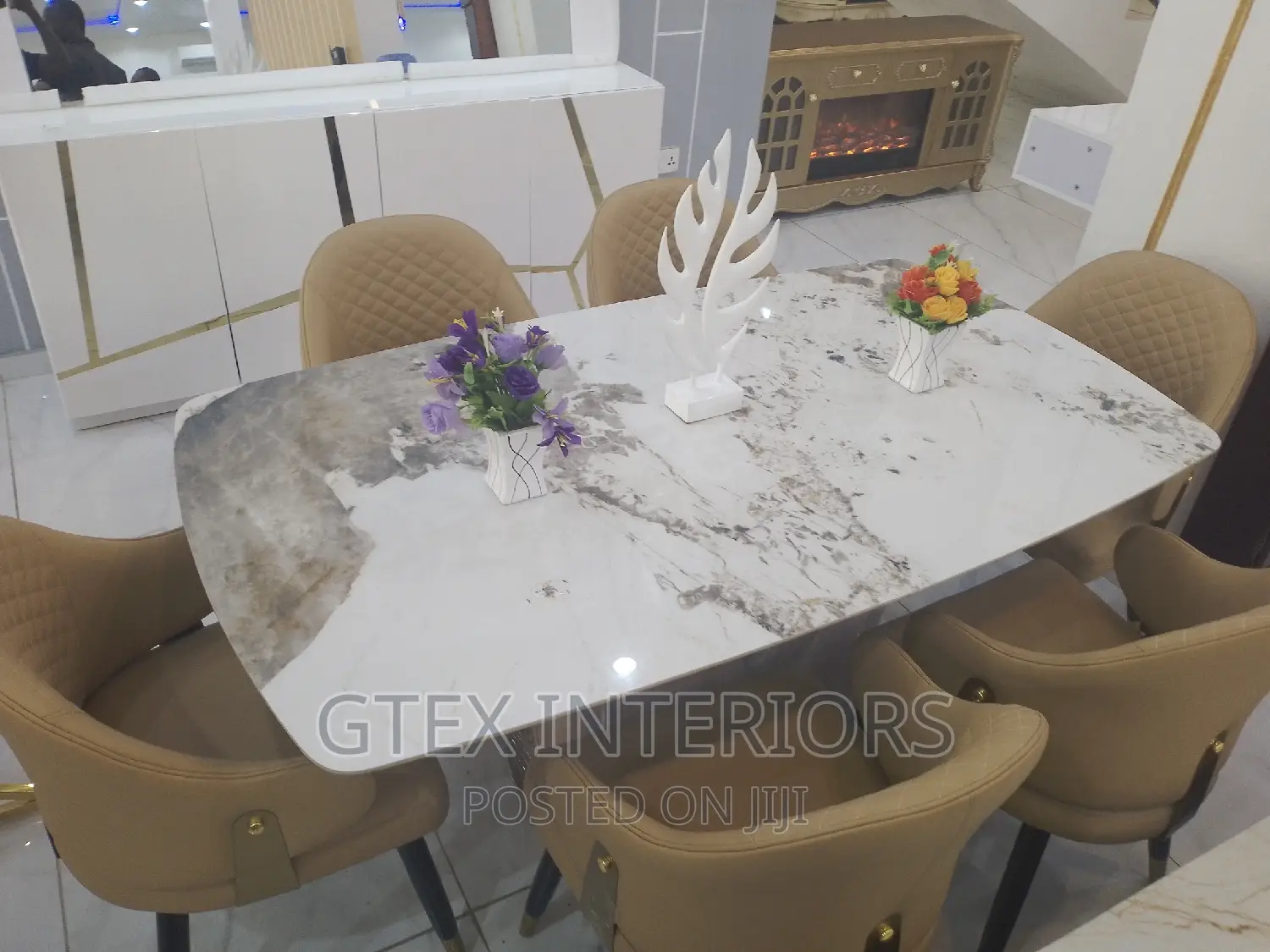 Luxury Marble Dinning Table Set