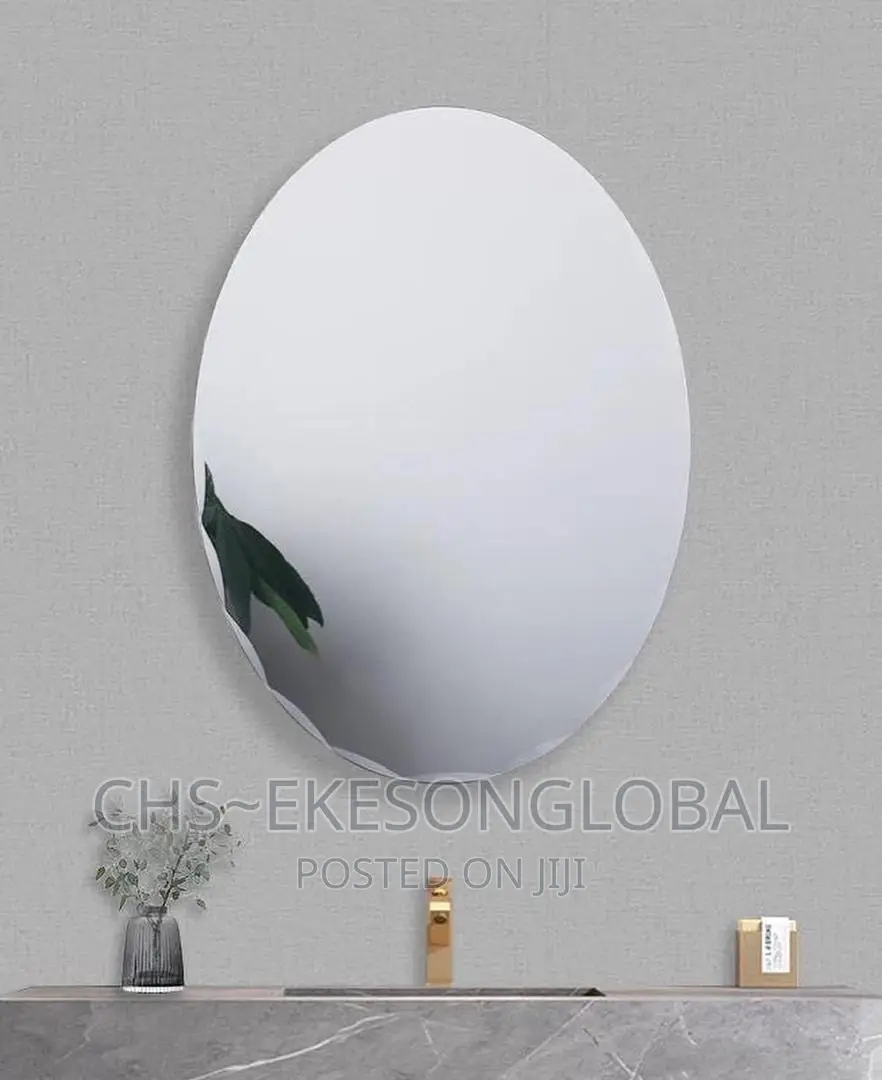 Oval Shape Bathroom and Dining Plain Mirror