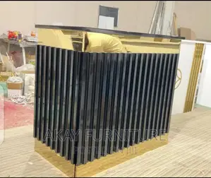 Black and Gold Reception Desk Size 1.2meters