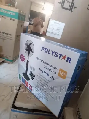 Original Pv8516b Rechargeable 16'' Standing Fan.POLYSTAR