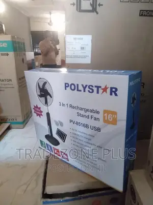 Original Polystar Pv8516b 16'' Rechargeable Standing Fan
