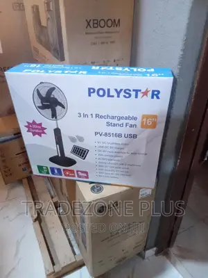 Affordable Polystar Rechargeable 16'' Standing Fan-Pv8516b