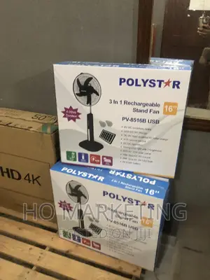 Standing Rechargeable Fan 16 Inches Polystar 3 in 1