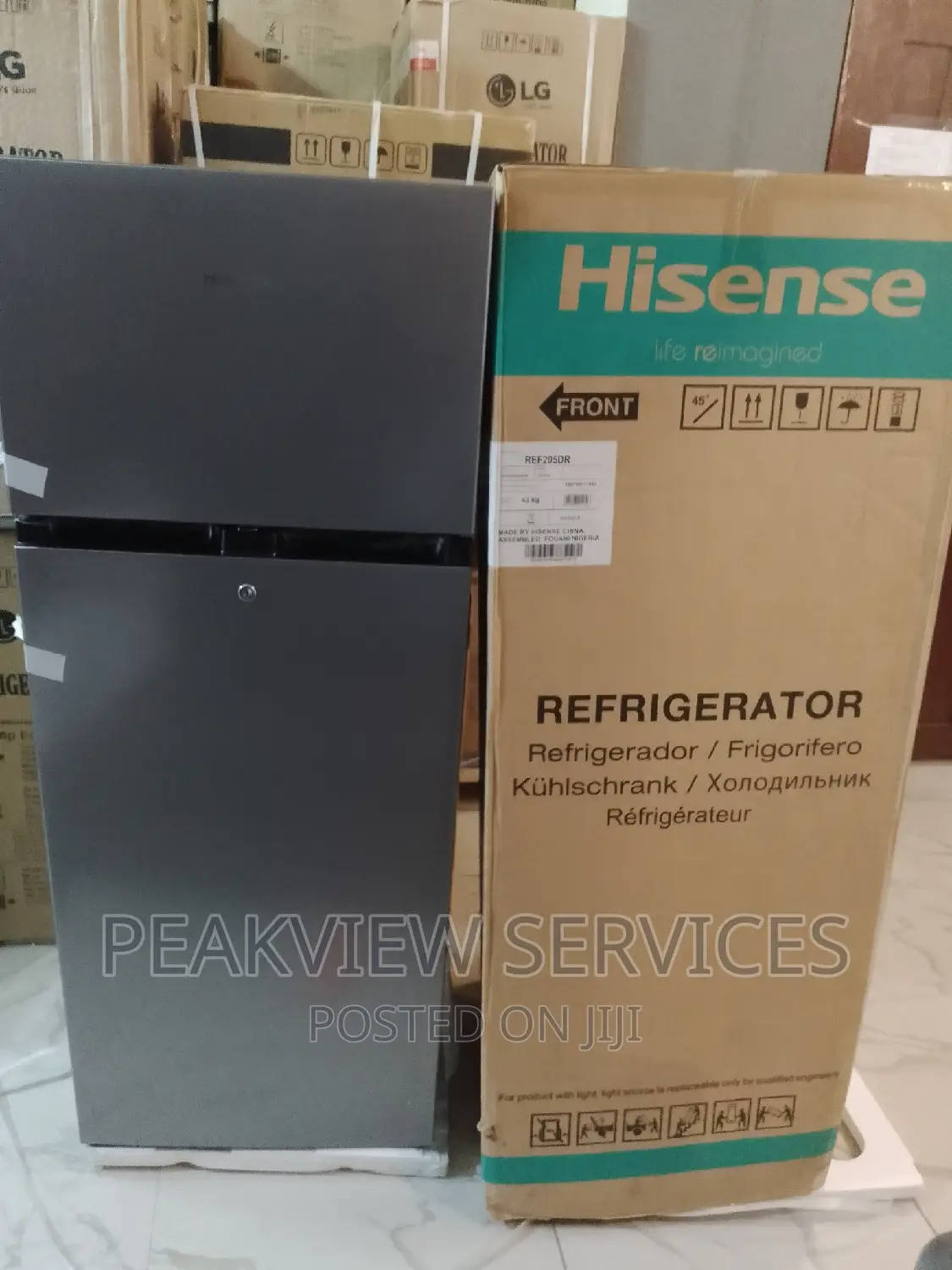 (Ref 205DR) Hisense Double Door Refrigerator Top Freezer