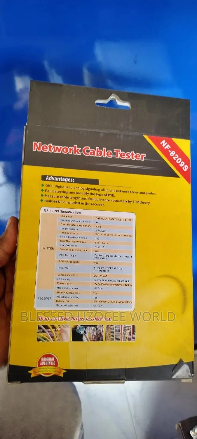Noyafa Nf-8209s Network Rj45 Cable Tester Tool