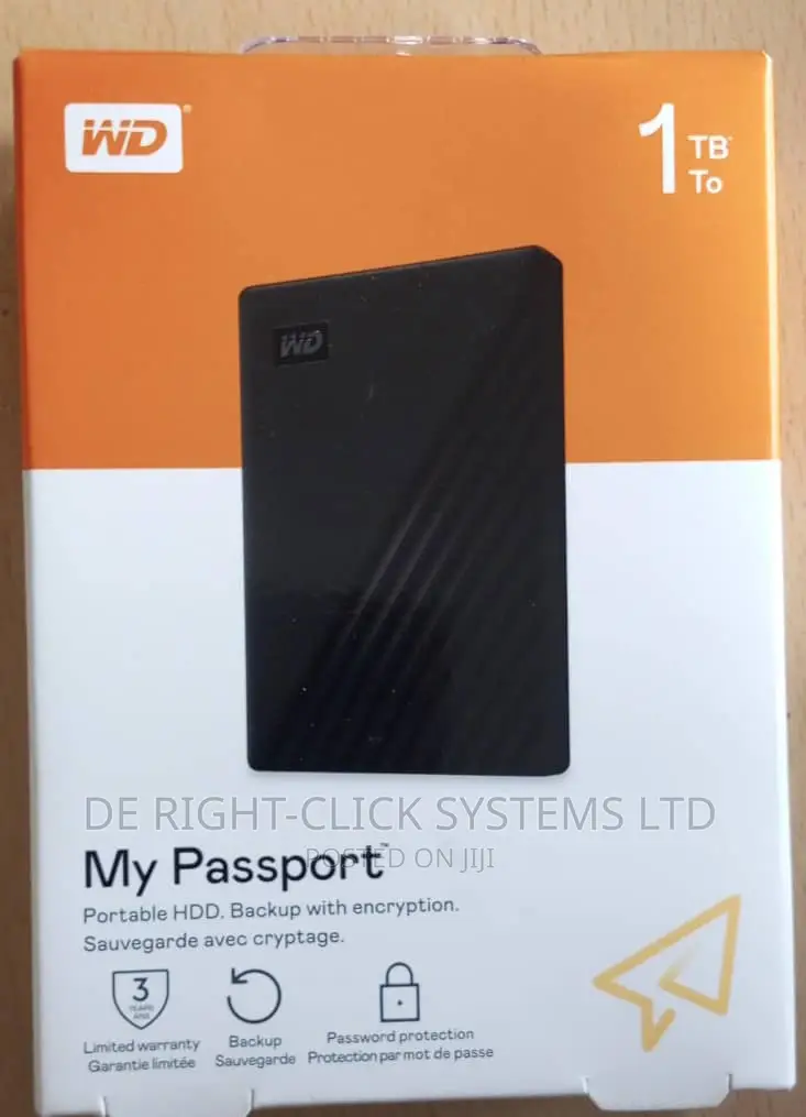 Western Digital WD My Passport External Hard Disk Drive 1TB in Ikeja