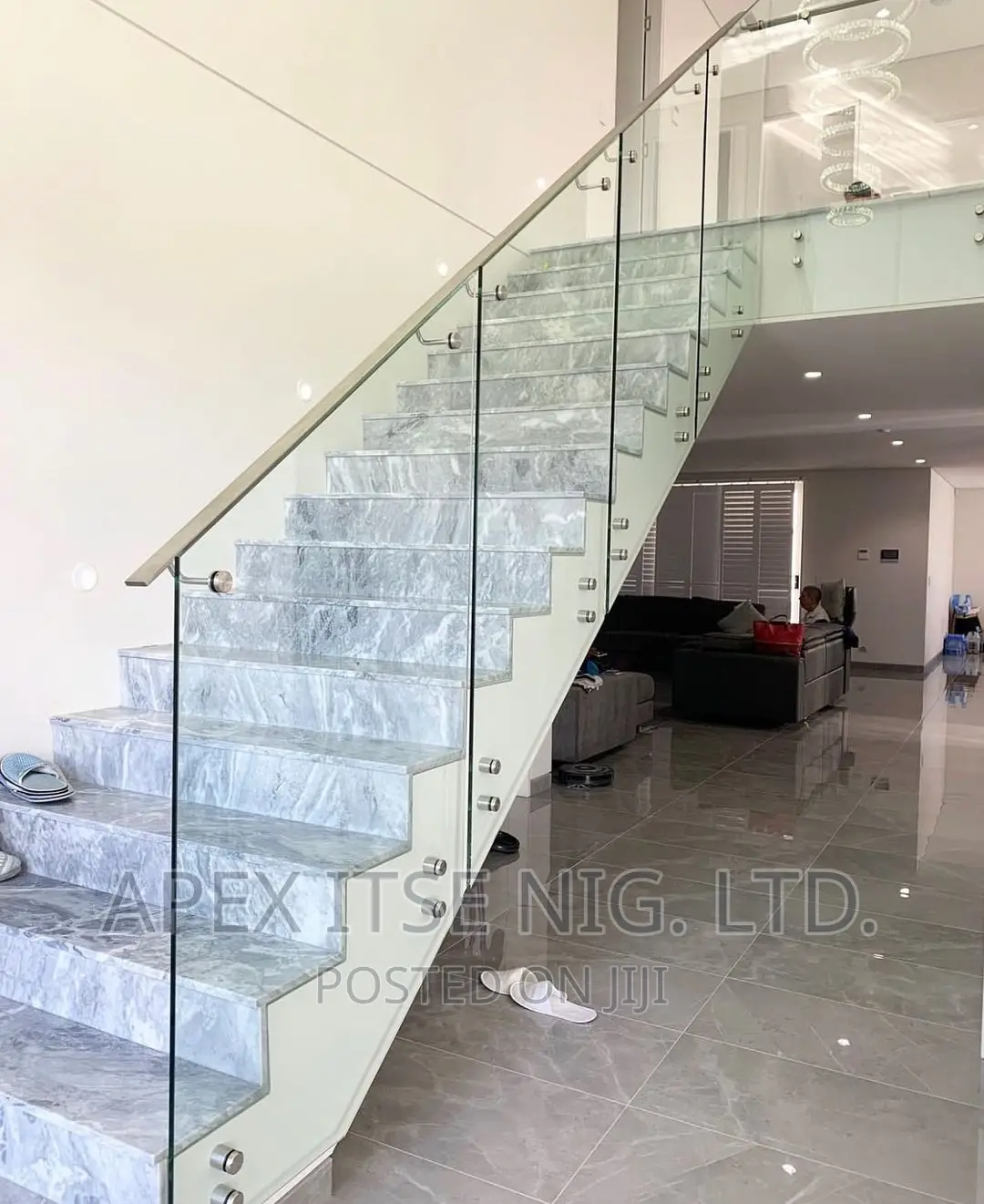 Side Fittings Plus Top Rail Staircase