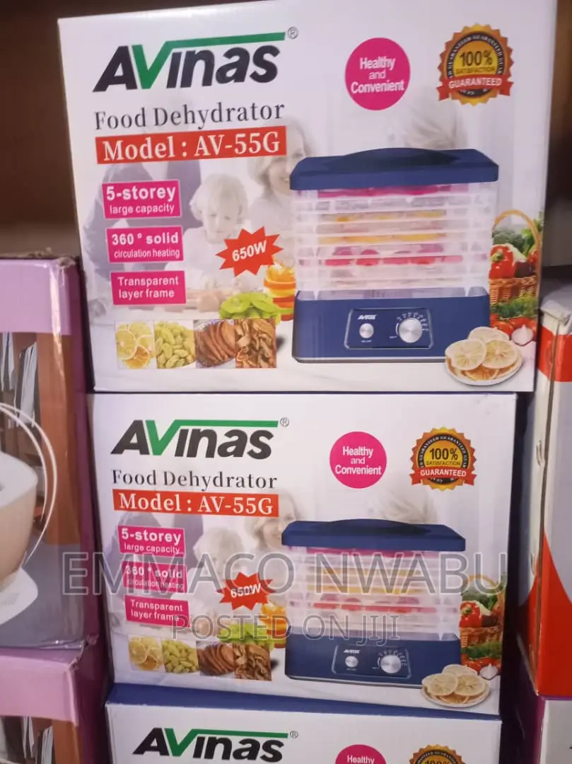 Avinas 5 Layers Food Dehydrator. 650watts. Model AV55G. in Ojo Kitchen Appliances, Emmaco