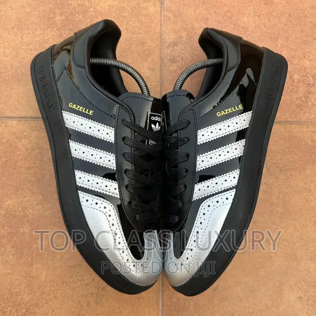 Original Adidas Originals Gazelle Black/Silver for sale - TOP CLASS LUXURY   Price:  68,000 on Jiji.ng [Lagos Island (Eko)]