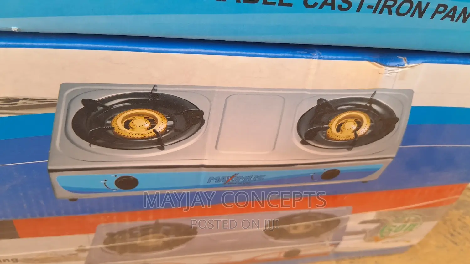 Maximus Stainless Quality Double Table Gas Burner-Automatic