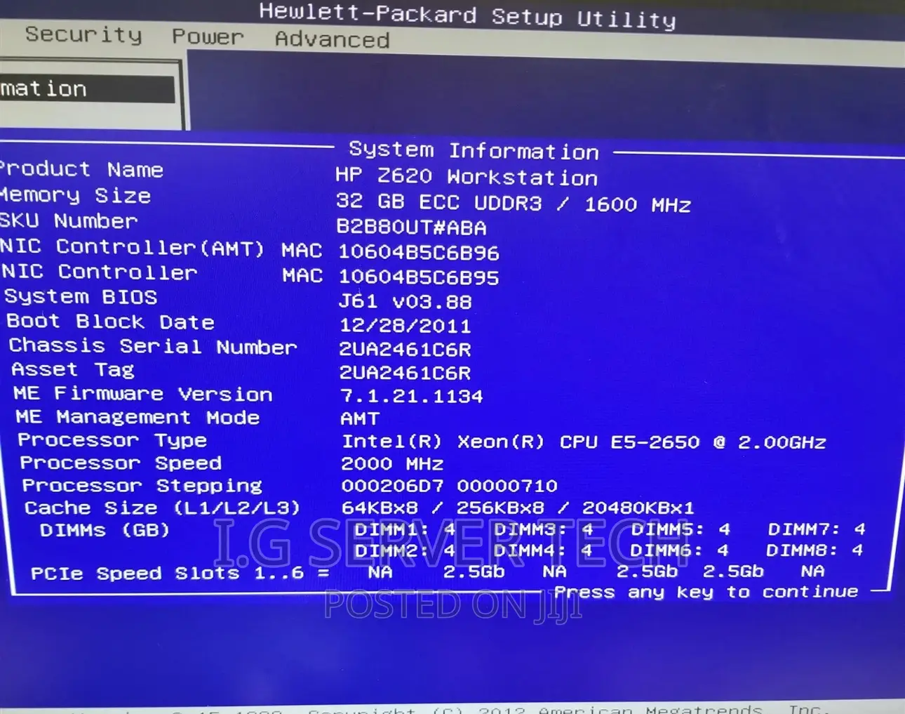 Desktop Computer HP Z620 64GB Intel Xeon HDD+SSD 512GB