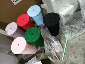 Double Wall Insulated Cup With Straw