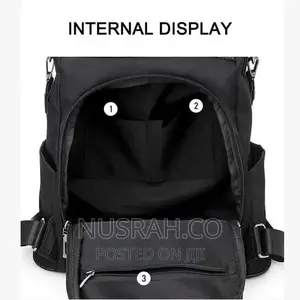 Leather Antitheft Laptop Backpack