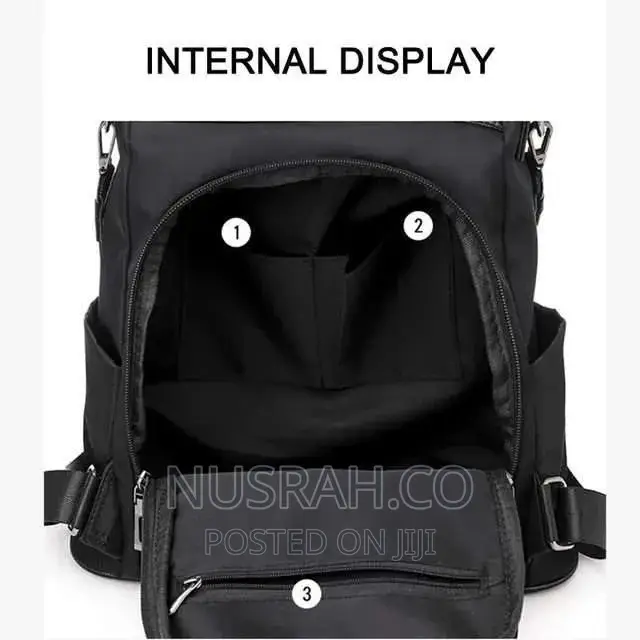 Leather Antitheft Laptop Backpack