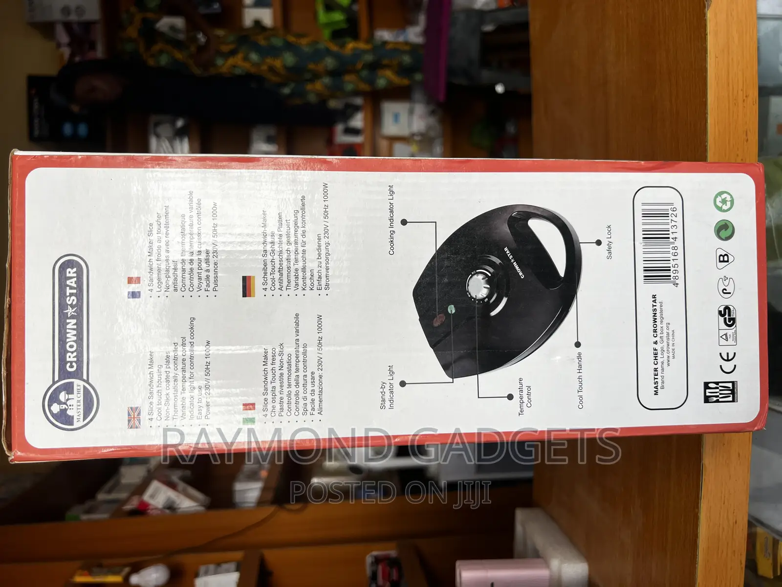 Crown Star Sandwich Maker 4 Slice Mc-Sm9000