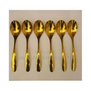 Golden Spoon And Fork (12 Pieces)