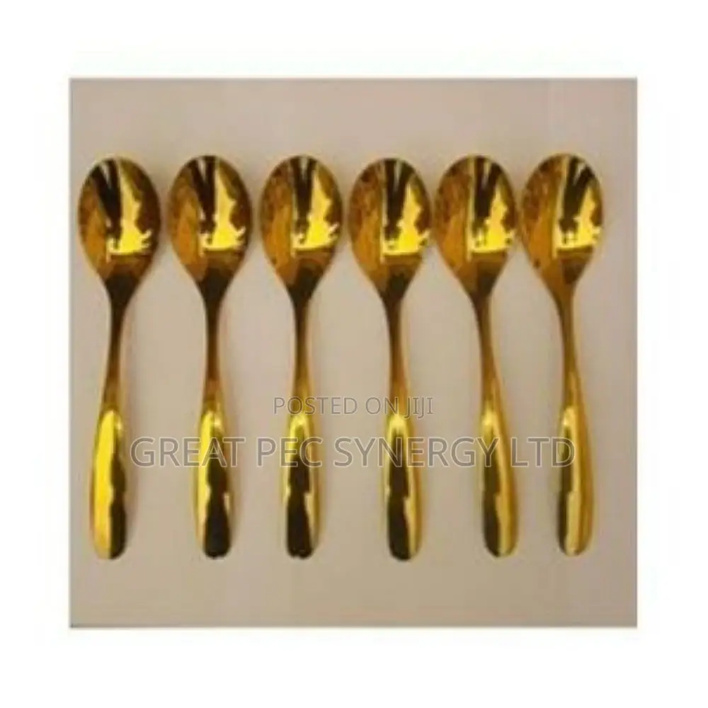 Golden Spoon And Fork (12 Pieces)