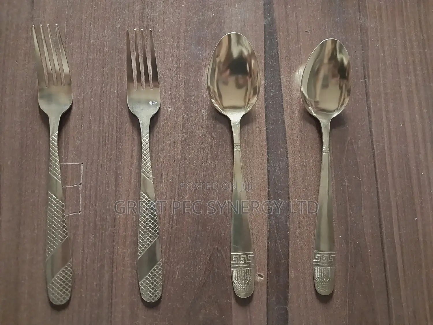 Gold Spoon and Fork - 12 Pieces (A Dozen)