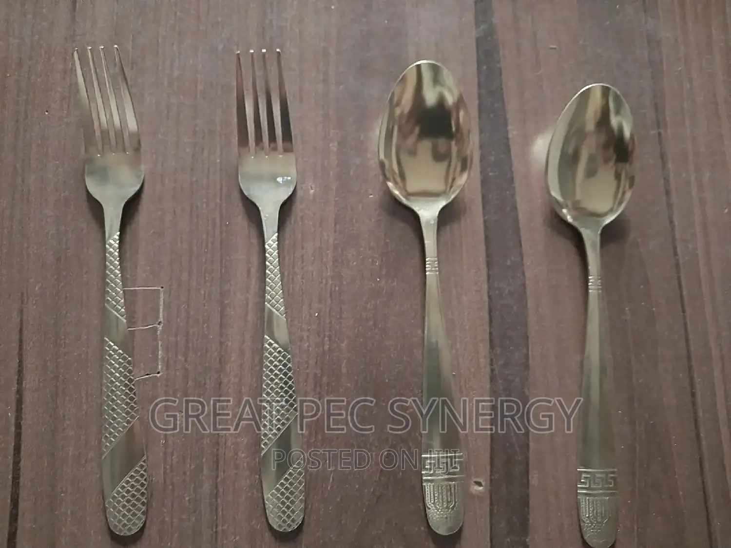 Gold Spoon and Fork - 12 Pieces (A Dozen)