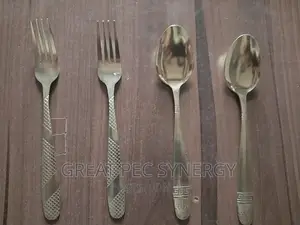 Gold Spoon and Fork - 12 Pieces (A Dozen)