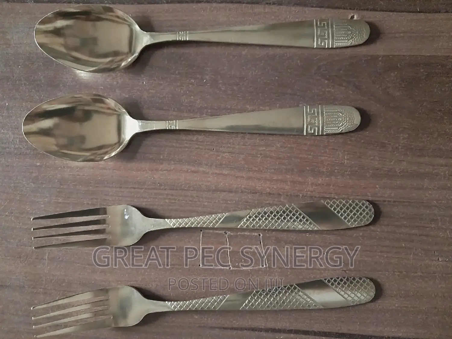 Gold Spoon and Fork - 12 Pieces (A Dozen)