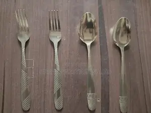 Gold Spoon and Fork - 12 Pieces (A Dozen)