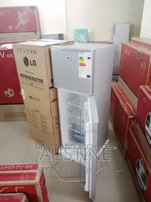 Brand New LG 200L Double Door Refrigerator>Silver>External>