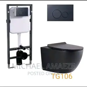Original Black WC Wall Hung Concealed England