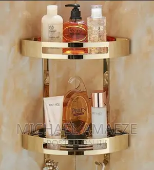 Gold Corner Shelf for Bathroom