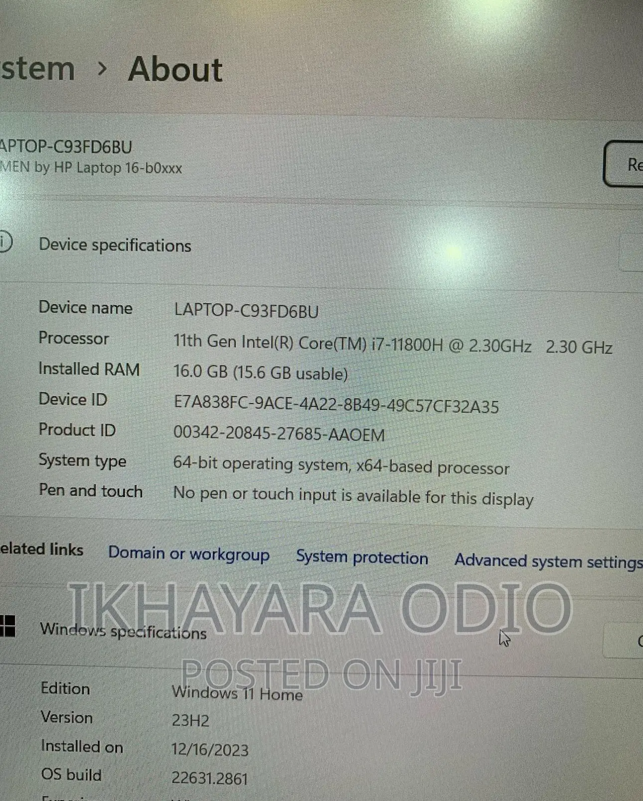 Laptop HP Omen 15 16GB Intel Core I7 SSD 512GB