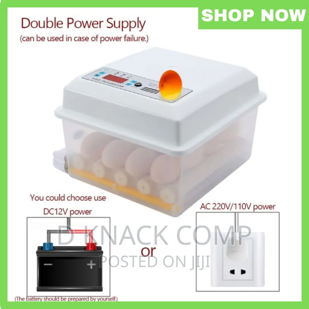 AC and 12v 16 Egg Incubator, Poultry Brooder Machine